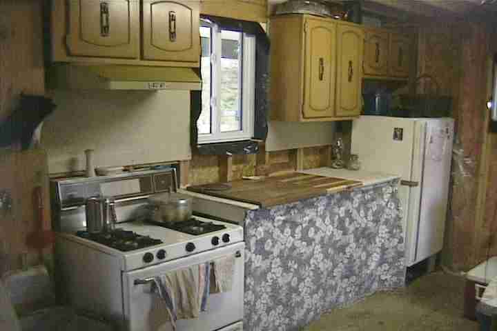 Propane stove & fridge in beach house rental on Manitoulin Island Northern Ontario Canada