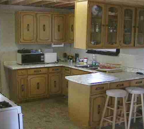 Kitchen in bear hunting lodge