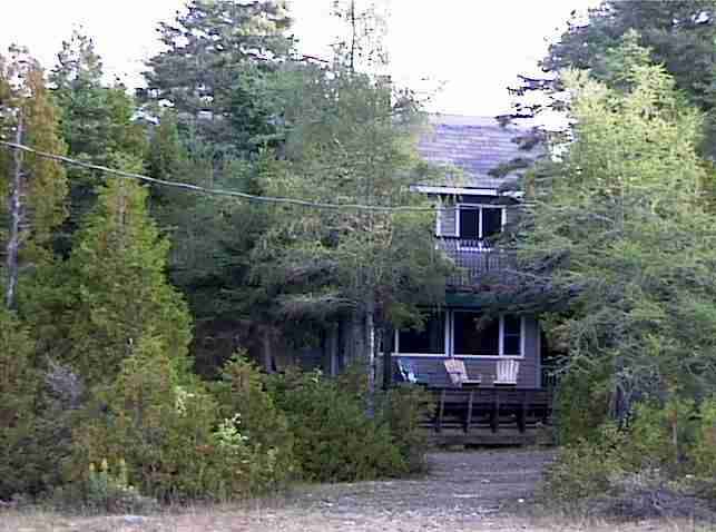 View of waterfront accommodation cottage for rent on Manitoulin Island Ontario Canada